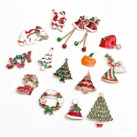 Moda Noel Broş Hediye olarak Kardan Adam Noel Çizmeler Jingling Bell Santa Claus Broşlar Pins Noel Hediyeler