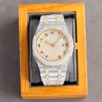 Diamond Watch 40mm Automatiska mekaniska herrklockor för män Armbandsur Rostfritt stål Swarovski Fashion Armbandsur Montre de Luxe