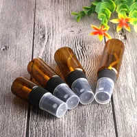 5ml 10ml âmbar Glass Bottle Viagem Atomizer Spray Frascos Perfume Cuidados com Pele Pequeno Recipiente Cosmético 100 pcs / lote