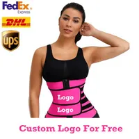 Logotipo personalizado gratis Hombres Mujeres Formas Formas de la cintura Cinturón Corsé Belly Slimming Shapewear Soporte de cintura ajustable Soporte de cuerpo Formadores de cuerpo FY8084