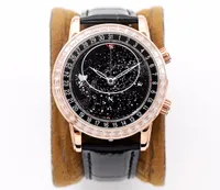 BW's Moon Faza męska zegarek 6102 6104 Używa 324S Kalendarz Wyświetlacz Wyświetlacz Geneva Sky Wykres Dial Natural Crystal Diamond