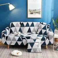 Stoelhoezen 2021 spandex stretch slipcovers sofa cover volledige doek voor single / twee / drie / vier-seaters zachte mooth bladeren gedrukt