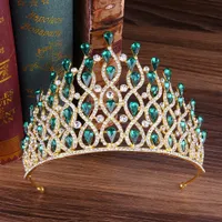 2021 New Vintage Barque Bridal Tiaras Accessori Prom Headwear Stunning Sheer Crystals Wedding Tiaras and Crowns 1911
