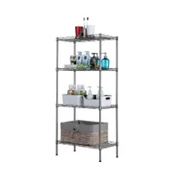 Waco 4-уровня Регулируемая проволочная стеллажная Стеллаж для хранения металла для белья Ванная комната Кухня 243LBS Емкость