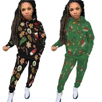 Women Christmas 2 pieces set outfits clothing long sleeve hoodies pants sweatsuits s-2xl tracksuits fall winter jogging suits DHL 4153