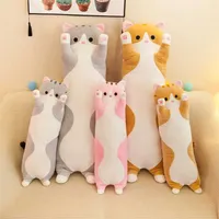 50-130 cm pluszowe zabawki zwierzę kot słodkie kreatywne długie miękkie biura break drzemka śpi poduszka poduszki nadziewane prezent lalka dla dzieci 220210