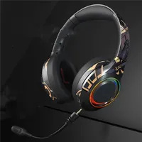 US stock Low Latency Gaming Headset Bluetooth Wireless Head-mounted Luminous Headphone Noise Cancelling Headset a29