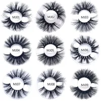 Luxury grade 100% mink lashes 3d 25mm fluffy mink eyelashes 18 types Natural Handmade False Lashes 100% Real Mink Fur Eyelashes
