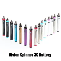 Vision Spinner 3S III IIIS Preheat Battery 1600mAh Variable Voltage 3.6V-4.8V Top Twist USB Passthrough ESAM-T Vape Pen For 510 Thread Atomizer a13
