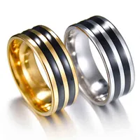 20 Pieces Mix Color Double Stripe Stainless Steel Rings for Women Bohemian Statement Vintage Engagement Rings Men Jewelry 220115