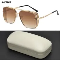 Солнцезащитные очки Kapelus Metallic для мужчин и женщин Стимпанк Цвета Изменение квадрата 11131
