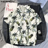 InfaRun 2020 Männer Casual Shirt Drucken Kurzarm Baumwolle Streetwear Holiday Beach Hawaiian Hemden Männer Bluse Camisa Masculina 5XL