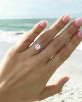 Moda 925 Sterling Silver Ring Finger Luksusowy 5a Cubic Cyrkonia Dla Kobiet Biżuteria Pure Wedding Engagement LR4603S