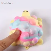 NOWY!!! Fidget Sensory Zabawki 3D Fidgets Squeeze Silicone Bubble Squishy Toy Autyzm Specjalne potrzeby dla dorosłych Dorośli Dzieci Lęk Relief, Turtle Shape B0114