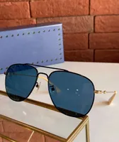 Black Blue Pilot Sunglasses 0514 Sonnenbrille Des Lunettes de Soleil Heren Bril Gafas de Sol Womens met Case Doos