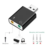 Für Mac Window Computer Android USB nach Jack 3.5mm 7.1 Externe USB Soundkarte Kopfhörer Audioadapter Mikrofon Sound Card1