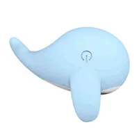 NXY Vibrators Söt Kvinnor Personlig Vibrator Uppladdningsbar USB Laddning Vattentät Silikon Nippel Clitoris Stimulator Whale Sex Toy 0104