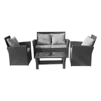 Patio Furniture Outdoor 4Pcs Wicker Rattan Sofa a16 a49