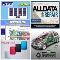 2020 Beste prijs Alldata 10.53 Auto Reparatie Soft-Ware Vivid Workshop ATSG in 750 GB HDD USB3.0