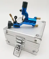 1 stück Tattoo Maschinengewehr blau Libelle Rotary Good Motor Liner Shader mit Aluminiumlegierung Silber Fallbox für Tätowierung Kits Ausrüstung TM012