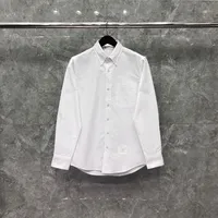 أذرع مخططة القميص الأصلي للرجال الصلبة أبيض ناعم من الأكمام طويلة الأكمام بلوزة رفيعة عالية الجودة القمصان الكورية الكورية الضخمة