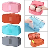 Storage Bags Portable Women's Bra Underwear Bag Cosmetic Makeup Pouch Case Travel Clothes Organizer Waterproof Multifunction 4 Colors
