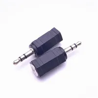 3,5 mm masculino para conectores fêmea de 2,5mm estéreo de áudio do microfone de áudio adaptador mini conferidor adaptadores193f