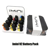 Authentic imini v2 bateria na caixa de exibição de 12ct 650mAh pré-aquecimento VV VV Vaporizador Vaporizer para 510 cartuchos de óleo grossos genuínos