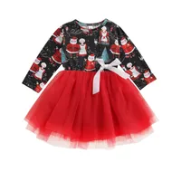 MABABY 1-6Y Weihnachtsmädchen Kleid Kleinkind Kinder Kind Mädchen Rot Tüll Tutu Kleider Party Weihnachten Kostüm DD40 211224