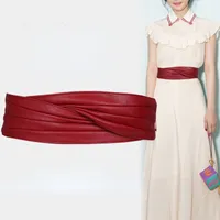 En Kaliteli kadın Moda Kemer 7 cm Geniş Kuşak Tasarımcısı Yeni PU Deri Bel Kemeri Dışarıda Takım Elbise Dekorasyon Bel Mühür Giyim Aksesuarları