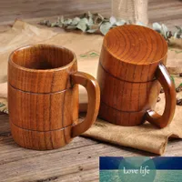 400 ml handgemaakte houten kop Chinese stijl primitieve drinkbeker natuurlijke thee koffie bier drinkware cup reizen thee keuken