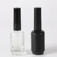 15ml Frost Black Empty Nail Polish Bottles Vials Containers Sample Bottles with Brush Cap