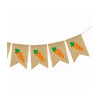 Ostern-Flaggen-Leinen hängen Banner farbenfärbte Kaninchen-Karotten ziehen Flaggen Wohnkultur-Layout-Ostern-Dekorationen-Party JLLozg yy_dhhome