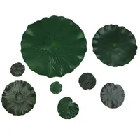 Fleurs décoratives couronnes artificielles faux eva lotus feuille feuilles étangs d'eau décoration de mariage bassin poisson réservoir lys flottant piscine plantes1