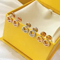 Womens Designer Earrings Gold Silver Diamond Earring Charm Luxury Earring Love F Earrings For Women Brand Simple Letter Party Ear Studs Pendant 2112273D