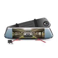 新しい7車DVR曲線スクリーンストリームバックミラーダッシュカムフルHD 1080カービデオレコードカメラ2 5Dカーブガラス付きカメラ