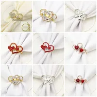 Mode Metalen Servet Gesp Valentijnsdag Love Napkin Ring Nieuwste Hot-Selling Heart Shaped Servet Buckle T9i001081
