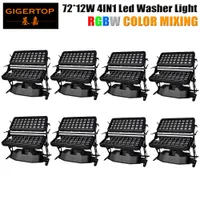 Freeshipping 8 units Free shipping 72x12w 4in1 RGBW Color Ip65 LED City Color Led Outdoor Color Changing Led Building Wash Light