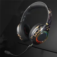 US Stock Low Latency Gaming Headset Bluetooth Wireless Head Mounted Luminous Headphone Buller Canceling Headset A47276A