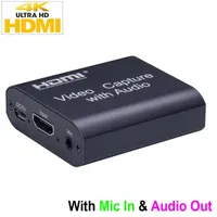 4k HD Capture Card с аудио OUT 4K 1080P USB 2.0 MIC. В Audio Out Video Capture Device Record Live Streaming Box