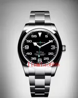 Top Luxury Menes Watch EXP AIR KING SERIES 116900 و 216570 الأسود 40MM الاتصال الهاتفي التلقائي الحركة الميكانيكية 316 ساعات الصلب