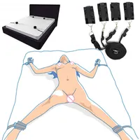 BDSM Bondage Набор под кроватью Эротика Сдержанные наручники Лодочка Манжеты Gags Muzzles Секс-игрушки для Женщины Пары Интимные аксессуары