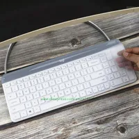 O teclado cobre a pele lavável colorida transparente da tampa do silicone da mesa sem fio para K580 4701