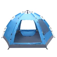 3-4人ポップアップテント速い自動開封防水キャンプ装置観光旅行屋外単層キャンプテント米国在庫