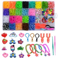 Novelty Puzzle Games 28 Grid Rainbow Rubber Bands Set Kid Multi-functional Classic Practical Funny DIY Toys Bracelet For Girl Gifts 0948