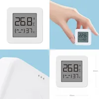 LCD Household Thermometers Temperature Meters ABS Bluetooth Intelligence Baby Room Number Display Humidity Meter White Bedroom Hygrometer Compact 15xf M2