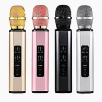 K6 Karaoke-Mikrofon Mini-Handheld-Mikrofone Wireless Bluetooth mit Lautsprecher für Sing-Aufnahmeinterviews 4 COLORAA33