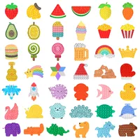 20 tasarımlar fidget oyuncaklar duyusal renkli meyve hayvanlar silika jel itme kabarcık çocuk hediye anti stres eğitici dekompresyon çocuklar oyuncak sürpriz toptan stokta
