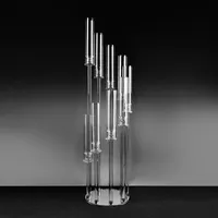 Großhandel klar Acryl 10 Armhochzeit Mittelstücke Tischdekorationen Kerzenhalter Kerzenhalter Modern Tall Crystal Candelabra Senyu602