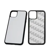 Heat Blank TPU 2D Sublimation Case + PC Transfer Phone Cases pour iPhone 12 Mini Pro 11 7 8 8plus X xs xr xs max avec inserts en aluminium